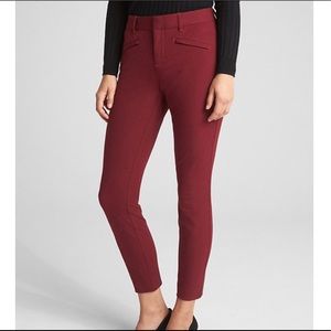 Gap Curvy skinny ankle pant- dark red size 6 NWT